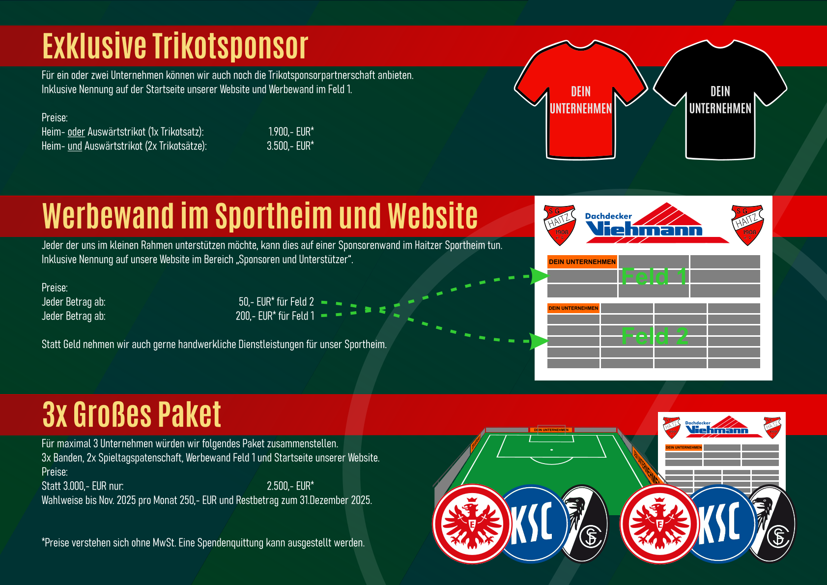 Seite 3 unseres Flyers für die Sponsoringpakete.