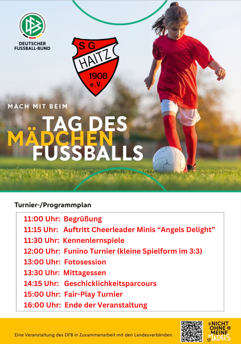 Programmplan für den Tag des Mädchenfussballs 2023 in Haitz